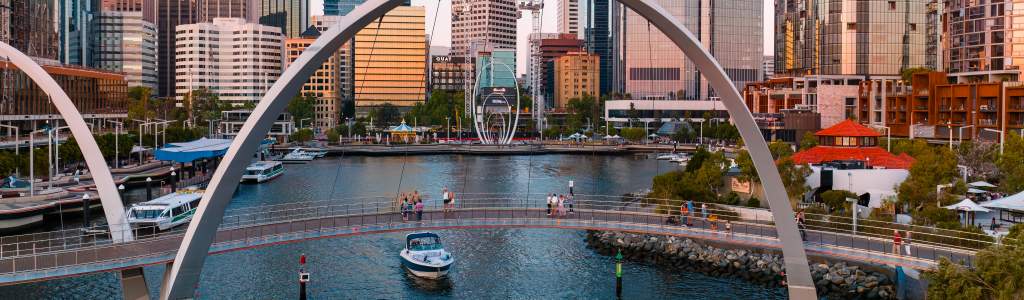 The Perth foreshore at the finish